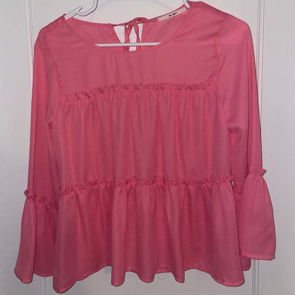 pink ruffles mi ami long sleeves